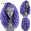 Perruques synthétiques Charisma Lace Front Wig couleur pourpre perruques courtes pour femmes chaleur fibre naturelle délié Cosplay perruques Style court ldd240313