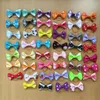 100pcs lot New Handmade Pet Products Dog Grooming Bows Dog Hair Accessories Pet Hair Tie Dog Bow Hairs rubber bands whole196L