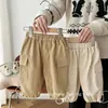 Trousers 0-5Y Kids Boys Cargo Pants 2024 Spring Korean Solid Color Casual Girls Baby Loose Sport Children's Clothes