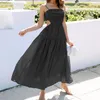 Casual klänningar 2024 Kvinnor Fashion Sexig Summer Dress Style Sling Strapless Mid-Length