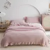 Comforters Set Waffle Plaid Summer Quilt för sovande spetsar Filtar Student Bed Linne Hem Kids Bedstrast Comporter Soft Fabric Bedstrast YQ240313