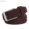 Belts Style Welour Genuine Leather Belt Jeans Leather Belt Men Belts Luxury Suede Belt ldd240313