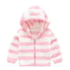 Jackets Autumn And Winter Stripes Fashion Versatile Boys Girls Warm Windproof Coat Ears Cartoon Cute Cotton