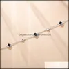 Charm Bracelets Adjustable Four-Leaf Clover Flower Bracelet For Women Girls Wholesaler Drop Delivery Jewelry Otfdu