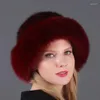 Berets JKP Real Mink Woven Fur Paille Paille