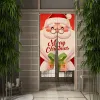 Cortinas de porta de natal noren papai noel árvore de natal boneco de neve pendurado halfcurtains festa decoração de casa partiton porta