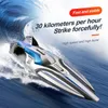35 kmh RC高速レーシングボートスピードボートリモートコントロール船ウォーターゲームキッズおもちゃギフトリモコンボート240307