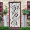 Adesivos gato porta papel de parede autoadesivo à prova dwaterproof água removível arte mural decalque casa design flor rua autocollant porte