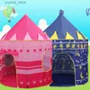 Toy Tents Infant Toddler Folding Tents Portable Castle Kids Pink Blue Play House Camping Toys Birthday Christmas Outdoor Gifts Room Decor L240313