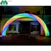 Zabawne namioty ślubne na świeżym powietrzu nadmuchiwany łuk Rainbow z LED Lights Duże kolorowe nadmuchiwane wkładek z dmuchawą L240313