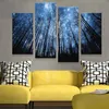 4pcs set Unframed Moonligh Forest Shinning Sky Oil Painting On Canvas Giclee Wall Art Painting Art Picture For Home Decor341p