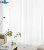Шторы корейские и японские чисто белые клетчатые тюлевые шторы для гостиной, спальни, оконные ширмы, балкон, прозрачная марля