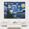 Peintures sur toile Vincent Van Gogh ciel étoilé, reproduction d'art célèbre, décoration de la maison, imprimés, affiche d'art mural sans cadre, 270p