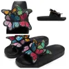 2024 Designers Slider Sandal Hommes Pantoufle Black Bee Tiger Slide Canva Green Summer Beach Slides Taille 36-41 GAI