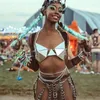 Vestidos de trabalho artesanal retalhos corrente de metal sem costas colheita topo senhora conjunto especular couro do plutônio feminino 2 peça rave festival outfits