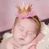 Acessórios de cabelo bebê menina princesa bandana coroa riaras crianças hairband nascido elástico festa de aniversário po adereços presente