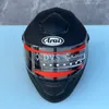 ARA I casque intégral noir mat à double visière casque de moto de course hors route Motocross