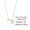 Autre Sumeng Mode Tiny Heart Dainty Initial Collier Or Argent Couleur Lettre Nom Ras Du Cou Pour Femmes Pendentif Bijoux Cadeau L24313