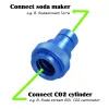 Rullar Snabbadapter för CO2 -tråd Soda Vattenbubblare CO2 Byt karbonator kompatibel med Duo Art Soda CO2 Cylindertillbehör