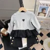 Clothing Sets Kids Girls Clothes Cute Love Heart Ruffles Blouse Tops Flare Pants 2Pcs Spring Long Sleeve Shirt Children Suit