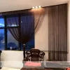 Curtains Solid Decorative String Curtain 100*200/300*300CM Black White Gray Classic Line Curtains Window blind Vanlance Room Divider