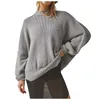 Pulls pour femmes tricot mode pulls surdimensionnés dames hiver pull lâche coréen collège style femmes pull solide