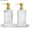 Dispensers Transparent Glass Lotion Bottle Hand Sanitizer Bottle Shampoo Bottles Shower Gel Bottles Bathroom Accessories Soap Dispenser