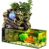 rium fish tank artificial landscape rockery water fountain with ball ornaments living room desktop lucky home bar decoration Y20092145