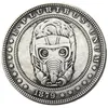 HB46 Hobo Morgan Dollar Skull Zombie szkielet kopia monety mosiężne ozdoby rzemieślnicze