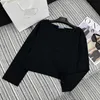 Women's Knits & Tees Designer 2024 Early Spring Collection New Relief Micro Embossed Flower Long sleeved Round Neck T-shirt 1USB