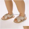 Sandaler andningsbara sommarbarnflickor småbarn enkel stil fast färg mjuka ensamskor utomhus inomhusförnörelse 0-18m droppleverans dhxwu