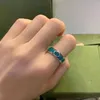 Love Ring Designer Heart Band Rings For Women Mens smycken Fashion Unisex Gold Silver Rose Color Rostfritt stål Lady Party med Green Box Storlek 5-11 Interlock Double G