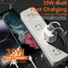 Caricabatterie GaN PD 35W QC3.0 USB Tipo C con luci a LED Adattatore da muro per telefono cellulare con ricarica rapida ad alta velocità per iPhone 14 15 Xiaomi Samsung