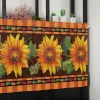 Curtains Thanksgiving Autumn Flower Sunflower Short Curtains Kitchen Cafe Wine Cabinet Door Window Small Curtains Home Decor Drapes