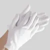 24 paires de gants blancs étiquette en coton pur plaque de jeu mince tissu de perles travaillant hommes et femmes travail Protection du travail porter Resist219o