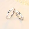 Cluster Rings 1/2pcs Couple Ring Set Minimalist Zircon Moon Star Opening Women's Stackable Finger Engagement Jewelry Accessories