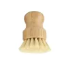 Brosses à récurer en bambou, brosses de cuisine, épurateurs de nettoyage en bois pour laver le pot en fonte, poils en sisal naturel, DHL FY5090