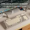 Teclado sem fio Bluetooth PC 98 Teclado sem ruído PBT Dual Mode Switching Office Home Match Laptop Phone Tablet para MacBook 240304