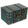 Sacs de rangement Vintage Money Case Rétro Bijoux Conteneur Bois Tirelire Coin Pirate Trésor Coffre En Bois Bibelot