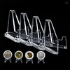 Decorative Plates 20pcs Clear Acrylic Coin Display Stand Holders Small Easel Rack Card Commemorative Challenge Holder