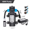 Kits 0.7mm Bocal 60W SelfPriming Pump Mist Spray Kit 4/7mm PE Mangueira Sistemas de irrigação de jardim para plantas de estufa Cronometragem de rega