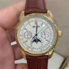 U1 Top AAA Super Complication Timepiece 5270G Automatic Mechanical Watch Moon Phase Complicated Perpetual Calendar Watches Leather watch band Wristwatch