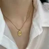 Pendentif Colliers 2023 Vintage mode Simple géométrique Rose pendentif collier pour femmes femme Boho plaqué or serpent chaîne tour de cou bijoux cadeau L24313