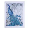 DIY Animal Partial Rhinestone Peacock 5D Specialformad diamantmålning Full borrstrassmonroderi Cross Stitch Pictures233p