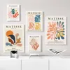 Dipinti Matisse Foglia colorata Astratta Ragazza Curva Wall Art Canvas Pittura Nordic Poster e stampe Immagini per soggiorno De2351