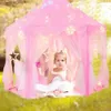 Toy Tents Children Tent Toy Ball Pool Girl Princess Pink Castle Tents Small Playhouses For Kids Portable Baby Outdoor Play Tent Ball Pit L240313