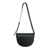 HBP non brand 2024 Femelle Couleur solide Saddle Design à une épaule Crossbody Bag Fashion Trend semi-cercle Pu Clamshell