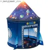 Tende giocattolo Tende giocattolo Razzo Tenda da gioco per bambini Astronave Casetta da gioco a tema Festa all'aperto per bambini Tenda da campeggio pieghevole Giocattolo di compleanno Q231220 L240313