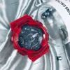 2024 Luxo transparente vermelho masculino e feminino relógio LED iluminação à prova de choque magnético à prova d'água relógio de precisão cronômetro World Time Designers caixa de cinto de alta qualidade