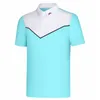 Abbigliamento da golf estivo per uomo Camicie da golf a maniche corte T-shirt per sport all'aria aperta in tessuto per il tempo libero in 4 colori